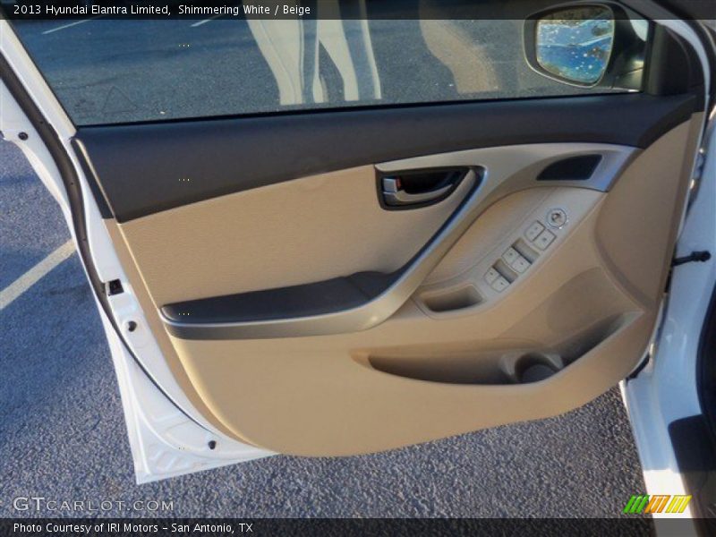 Shimmering White / Beige 2013 Hyundai Elantra Limited