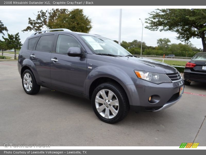 Graphite Gray Pearl / Black 2008 Mitsubishi Outlander XLS