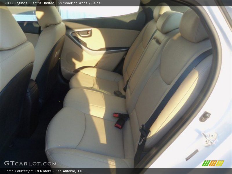 Shimmering White / Beige 2013 Hyundai Elantra Limited