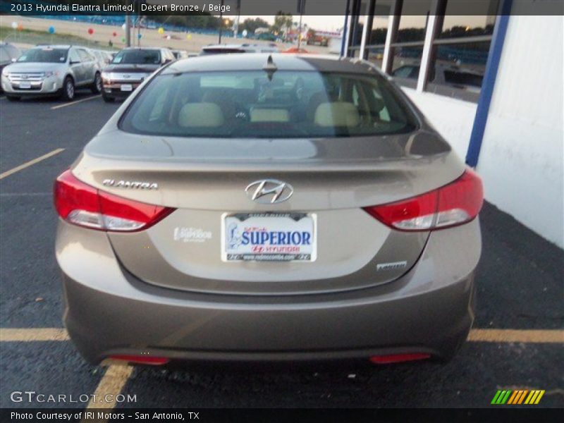 Desert Bronze / Beige 2013 Hyundai Elantra Limited