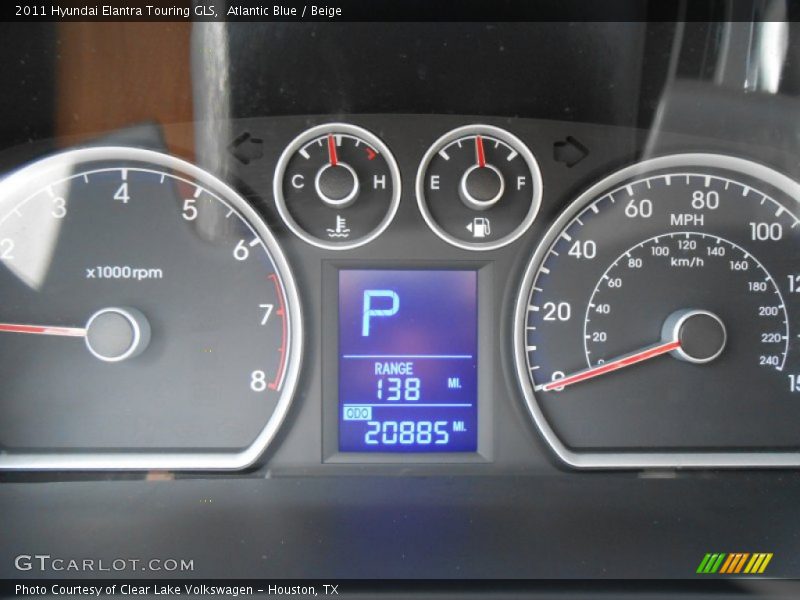 Atlantic Blue / Beige 2011 Hyundai Elantra Touring GLS