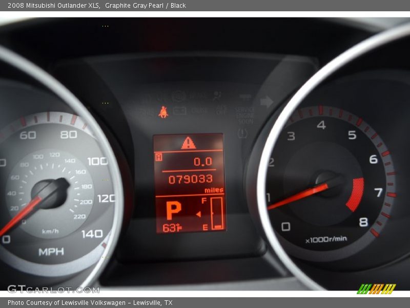 Graphite Gray Pearl / Black 2008 Mitsubishi Outlander XLS