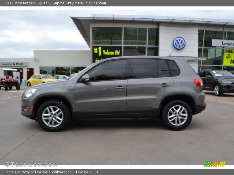 Alpine Gray Metallic / Charcoal 2011 Volkswagen Tiguan S