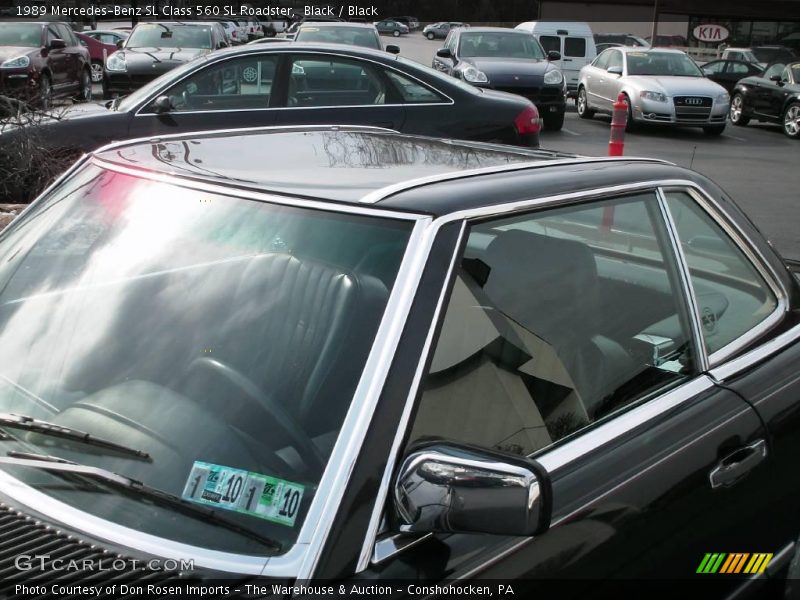 Black / Black 1989 Mercedes-Benz SL Class 560 SL Roadster