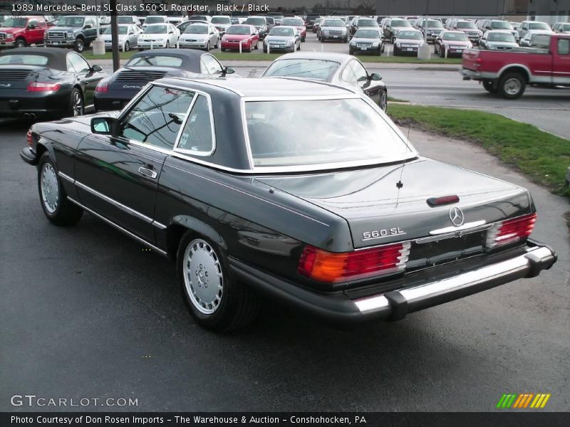 Black / Black 1989 Mercedes-Benz SL Class 560 SL Roadster