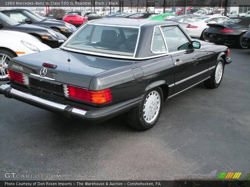 Black / Black 1989 Mercedes-Benz SL Class 560 SL Roadster