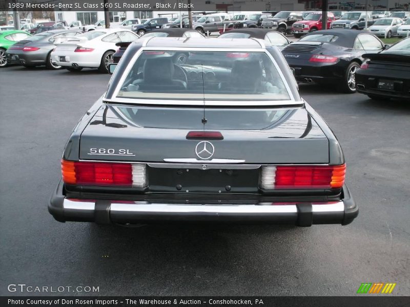 Black / Black 1989 Mercedes-Benz SL Class 560 SL Roadster