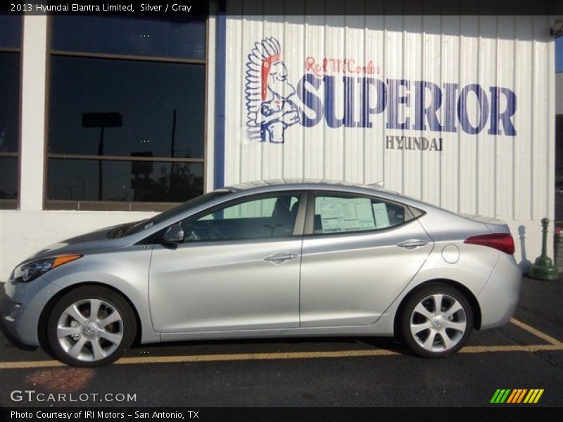 Silver / Gray 2013 Hyundai Elantra Limited