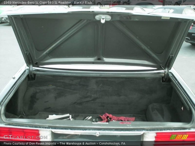 Black / Black 1989 Mercedes-Benz SL Class 560 SL Roadster