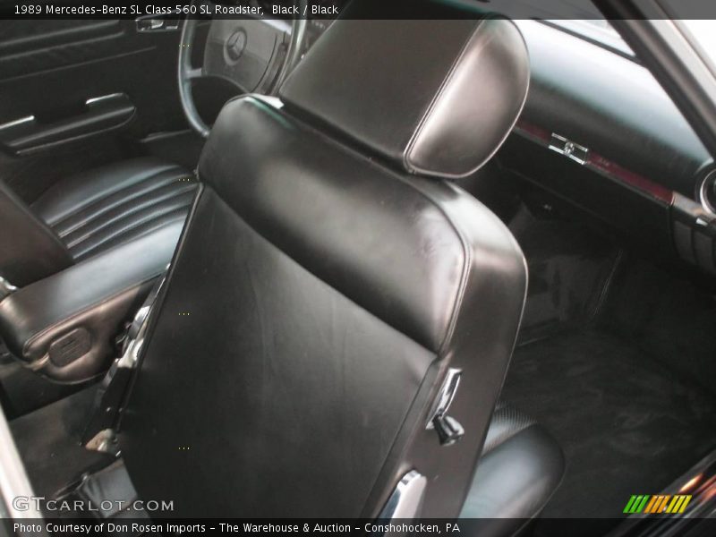 Black / Black 1989 Mercedes-Benz SL Class 560 SL Roadster