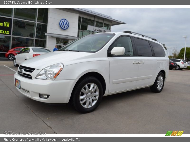 White / Gray 2007 Kia Sedona EX