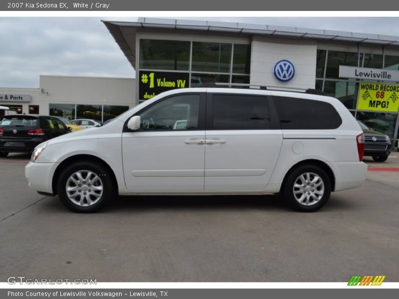 White / Gray 2007 Kia Sedona EX