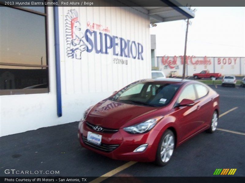 Red Allure / Beige 2013 Hyundai Elantra Limited
