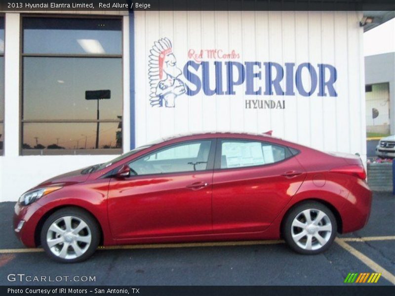 Red Allure / Beige 2013 Hyundai Elantra Limited