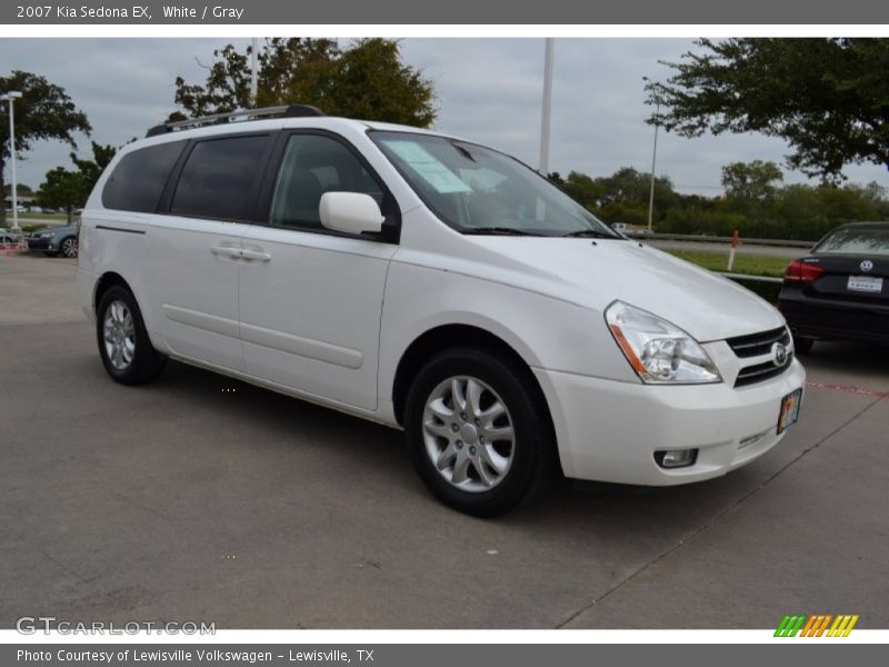 White / Gray 2007 Kia Sedona EX