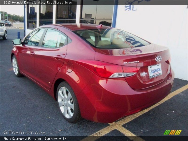 Red Allure / Beige 2013 Hyundai Elantra Limited