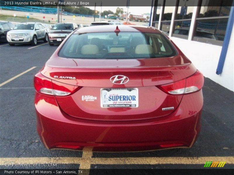 Red Allure / Beige 2013 Hyundai Elantra Limited