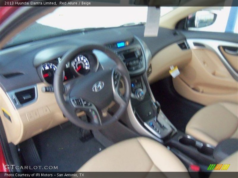Red Allure / Beige 2013 Hyundai Elantra Limited