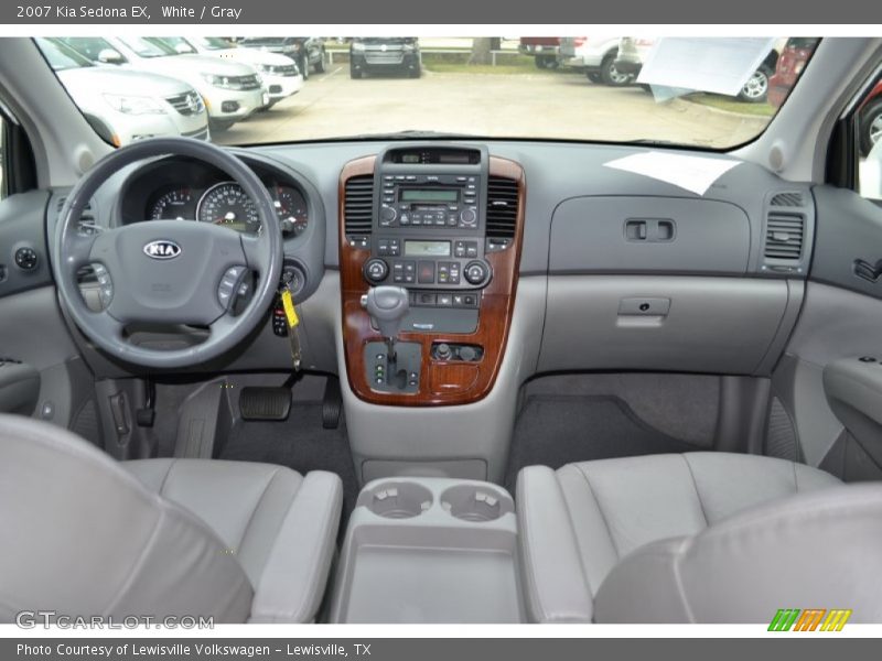 White / Gray 2007 Kia Sedona EX