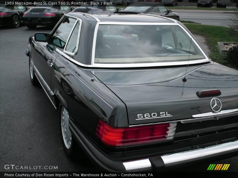 Black / Black 1989 Mercedes-Benz SL Class 560 SL Roadster