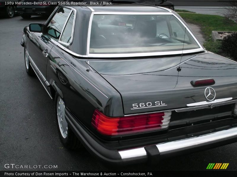 Black / Black 1989 Mercedes-Benz SL Class 560 SL Roadster