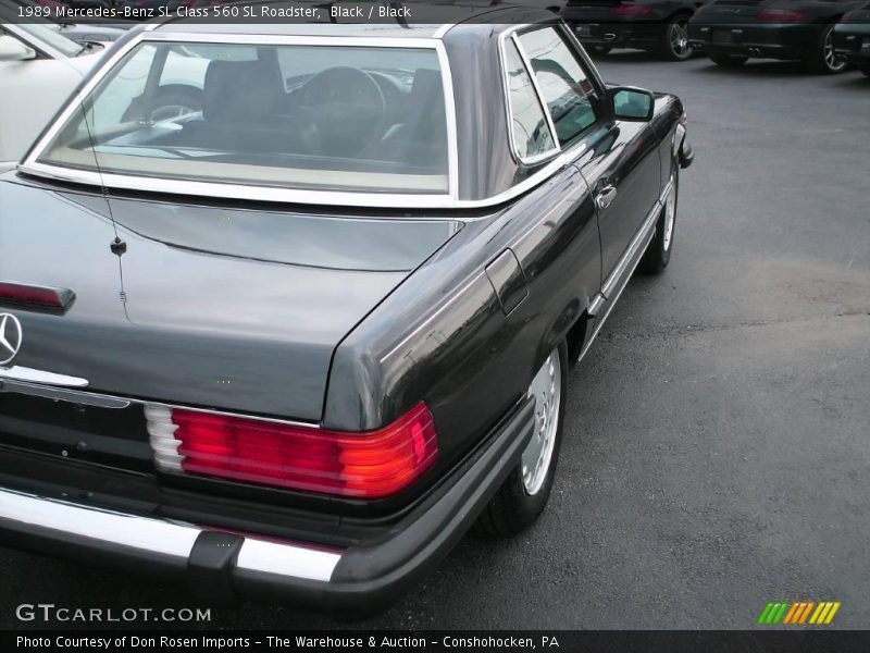 Black / Black 1989 Mercedes-Benz SL Class 560 SL Roadster