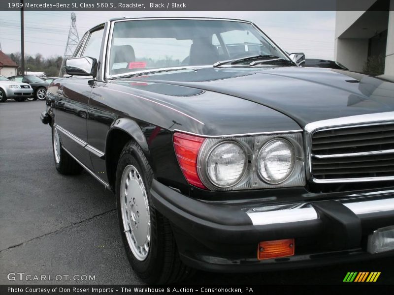 Black / Black 1989 Mercedes-Benz SL Class 560 SL Roadster