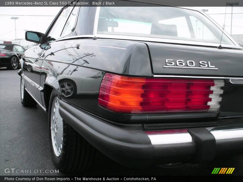 Black / Black 1989 Mercedes-Benz SL Class 560 SL Roadster