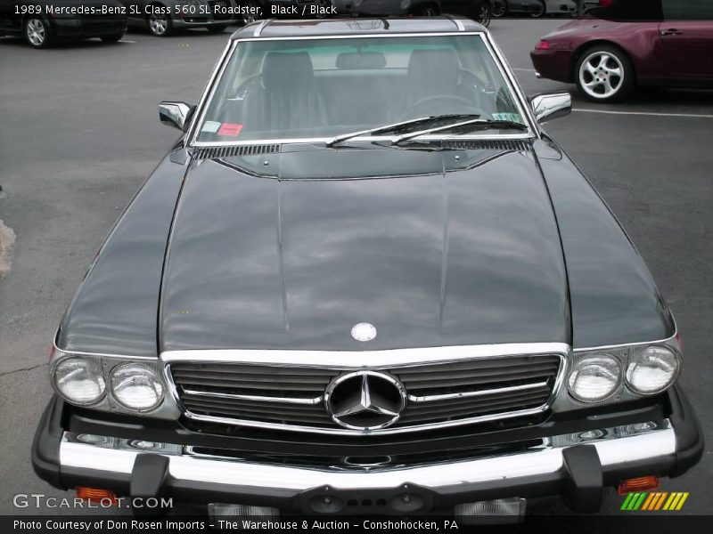 Black / Black 1989 Mercedes-Benz SL Class 560 SL Roadster