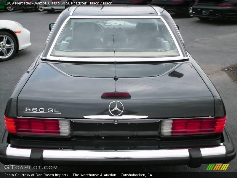 Black / Black 1989 Mercedes-Benz SL Class 560 SL Roadster