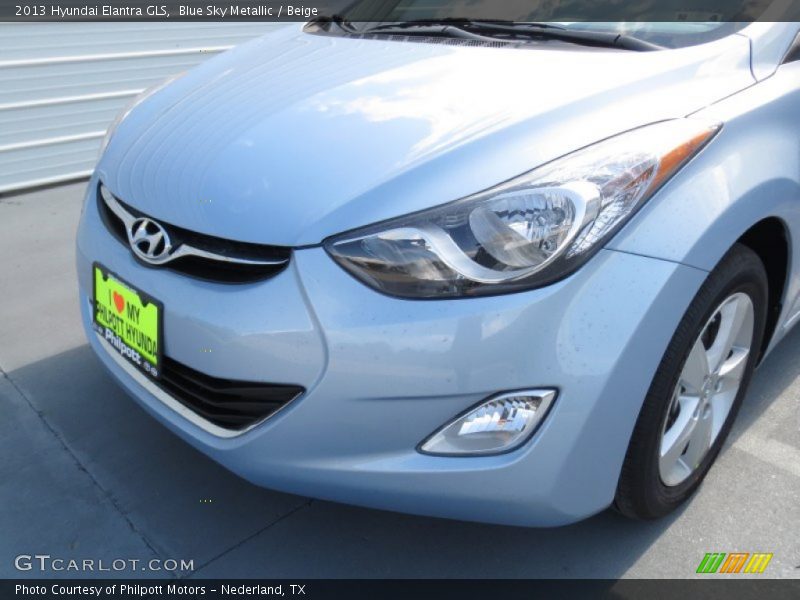 Blue Sky Metallic / Beige 2013 Hyundai Elantra GLS