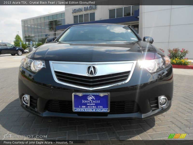 Crystal Black Pearl / Special Edition Ebony/Red 2013 Acura TSX