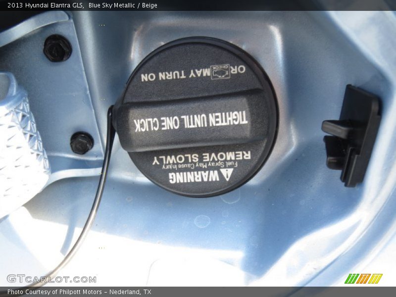 Blue Sky Metallic / Beige 2013 Hyundai Elantra GLS