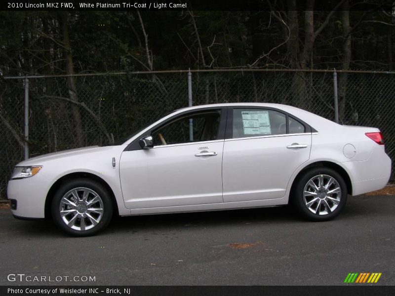White Platinum Tri-Coat / Light Camel 2010 Lincoln MKZ FWD