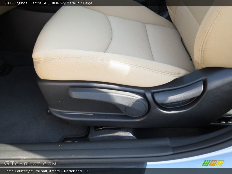 Blue Sky Metallic / Beige 2013 Hyundai Elantra GLS
