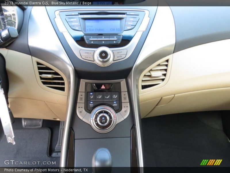 Blue Sky Metallic / Beige 2013 Hyundai Elantra GLS