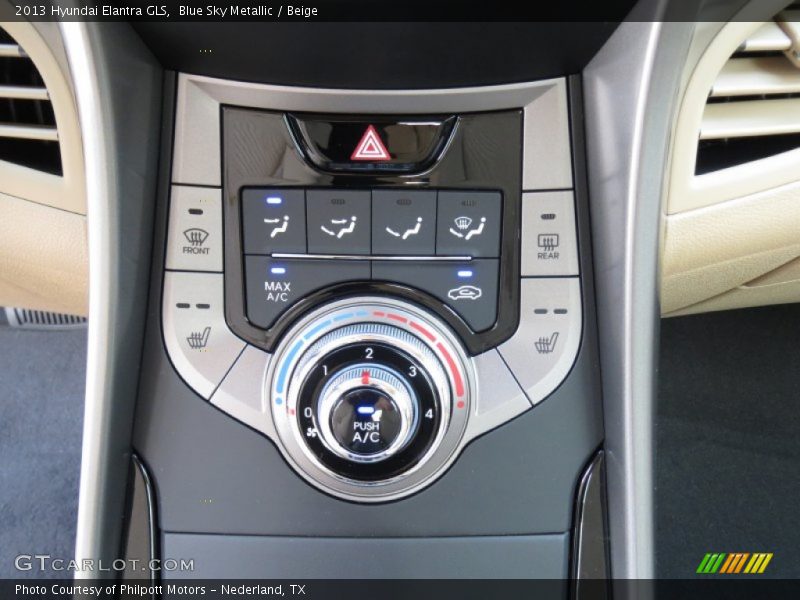Blue Sky Metallic / Beige 2013 Hyundai Elantra GLS