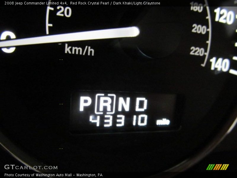 Red Rock Crystal Pearl / Dark Khaki/Light Graystone 2008 Jeep Commander Limited 4x4