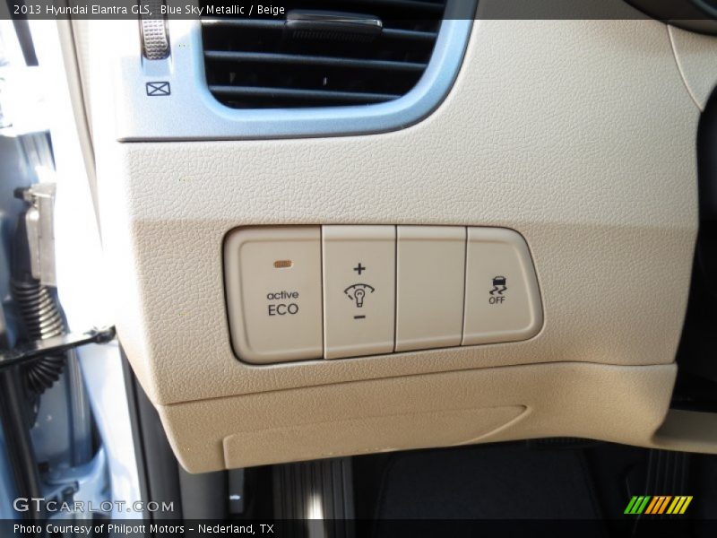 Blue Sky Metallic / Beige 2013 Hyundai Elantra GLS