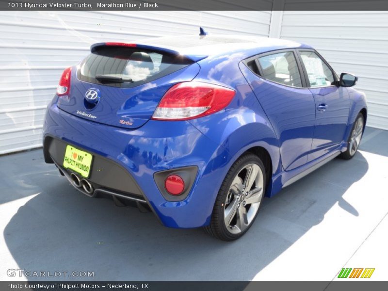 Marathon Blue / Black 2013 Hyundai Veloster Turbo