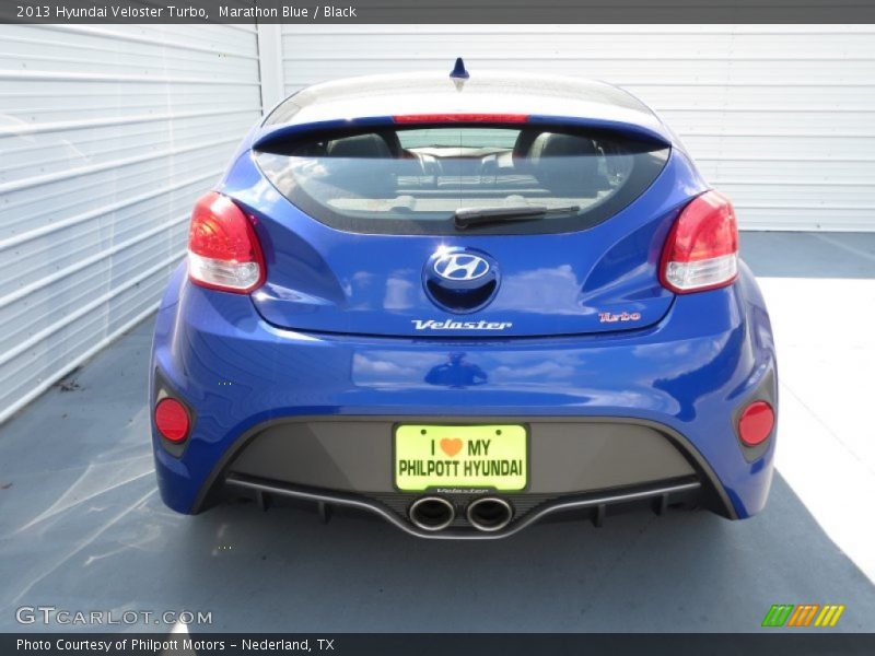 Marathon Blue / Black 2013 Hyundai Veloster Turbo