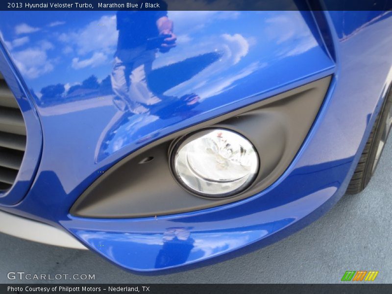 Marathon Blue / Black 2013 Hyundai Veloster Turbo
