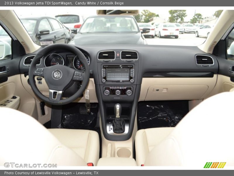 Candy White / Cornsilk Beige 2013 Volkswagen Jetta TDI SportWagen