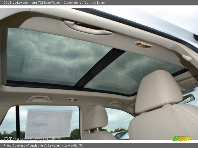 Candy White / Cornsilk Beige 2013 Volkswagen Jetta TDI SportWagen