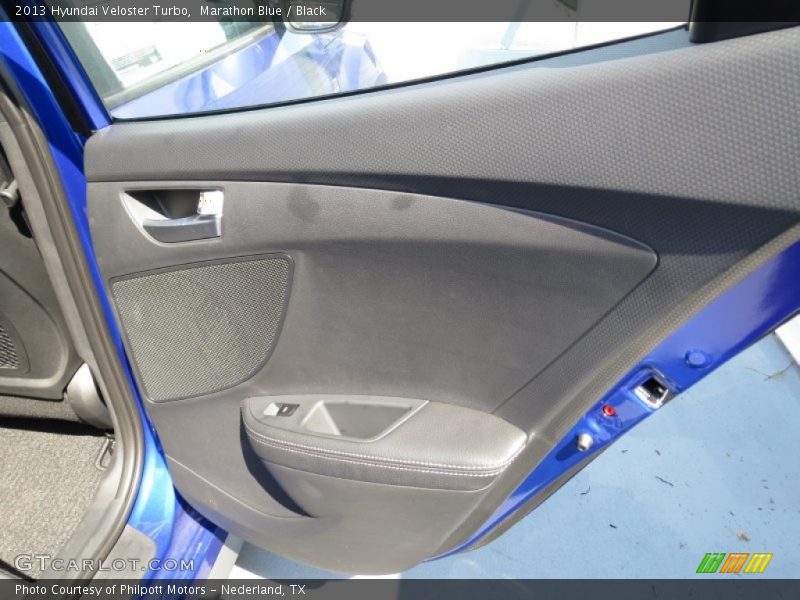 Marathon Blue / Black 2013 Hyundai Veloster Turbo