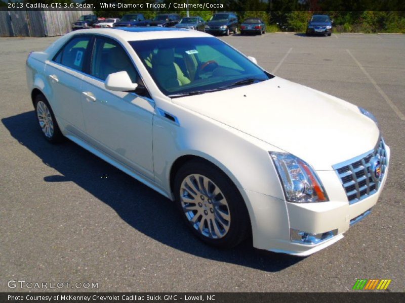 White Diamond Tricoat / Cashmere/Cocoa 2013 Cadillac CTS 3.6 Sedan