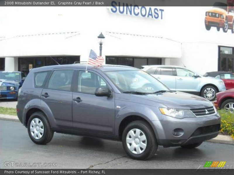 Graphite Gray Pearl / Black 2008 Mitsubishi Outlander ES