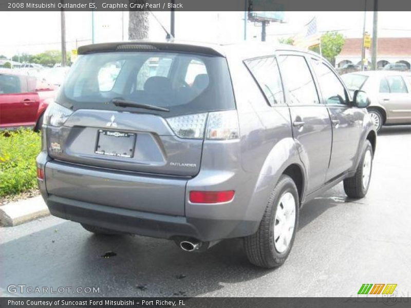 Graphite Gray Pearl / Black 2008 Mitsubishi Outlander ES