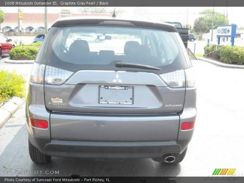 Graphite Gray Pearl / Black 2008 Mitsubishi Outlander ES