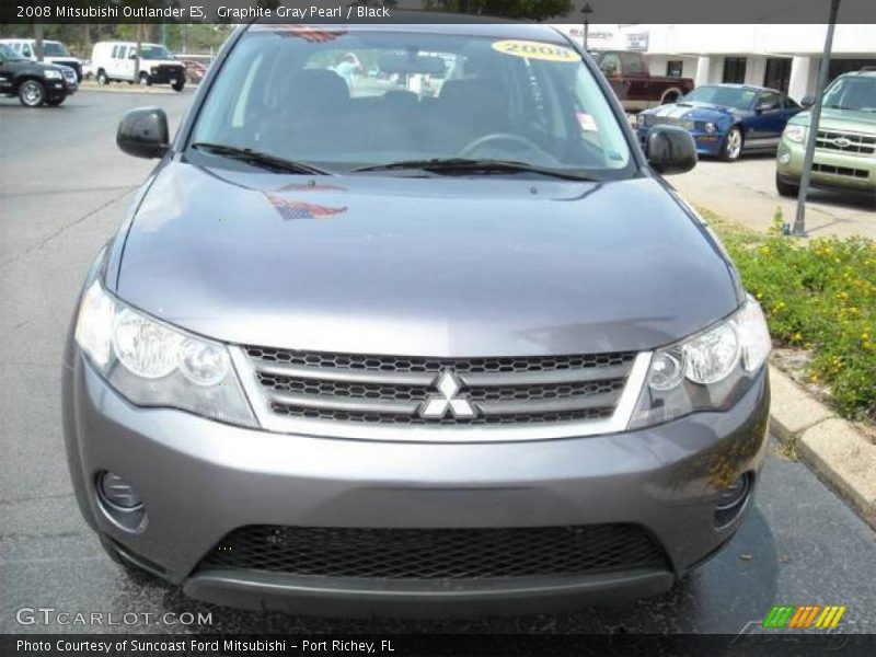 Graphite Gray Pearl / Black 2008 Mitsubishi Outlander ES